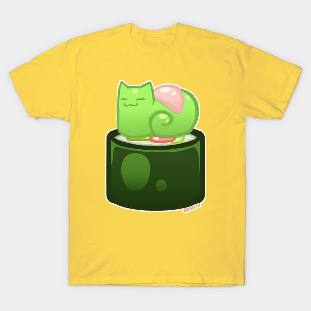 Sushi Cat T-Shirt by Jan Grackle